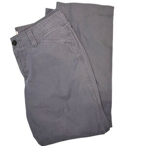 Dockers Womens Charcoal Gray Mid Rise Straight Leg Chinos